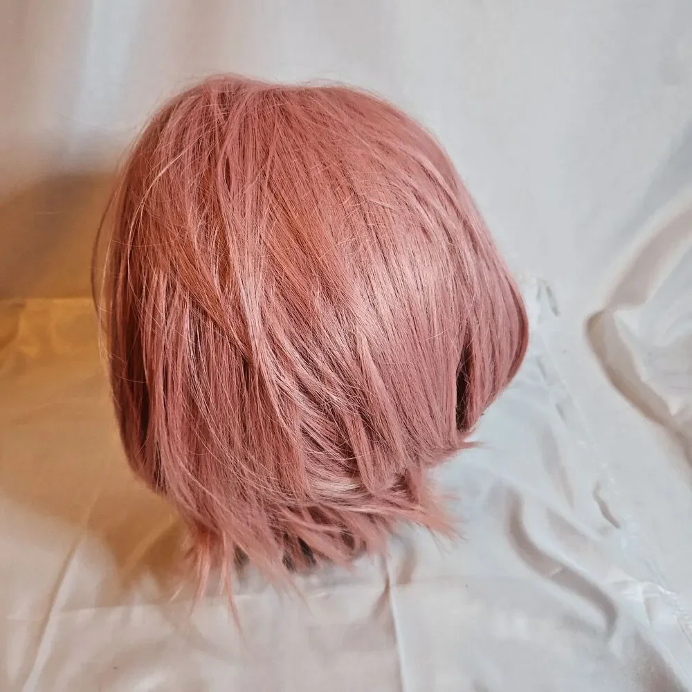 Pink Short Cosplay Wig Women Anime Costume Halloween Party Adult